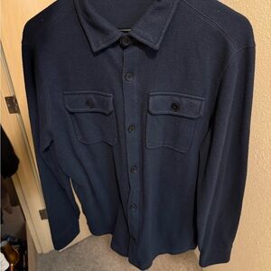 Banana Republic Men's Navy Button-Up Shirt Jacket (tag removed with seam ripper)